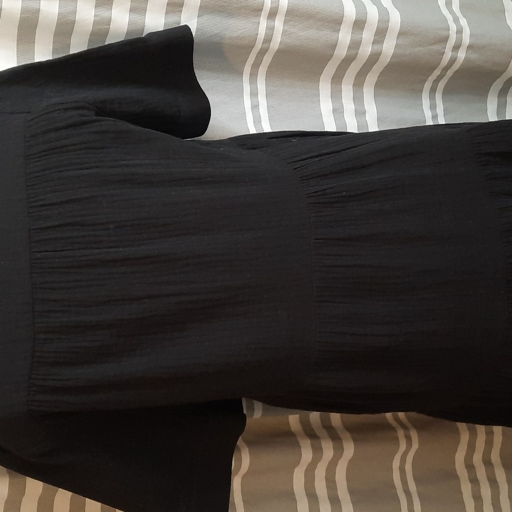 Chico's Classic Black Gauze Dress Size 1 - Picture 5 of 7